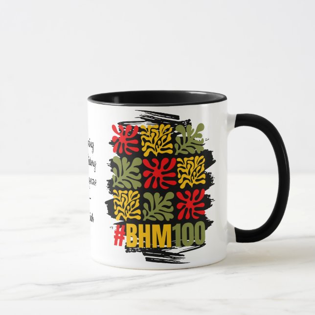 Caneca Abstract Floral 100 Centennial Black History Month (Direita)