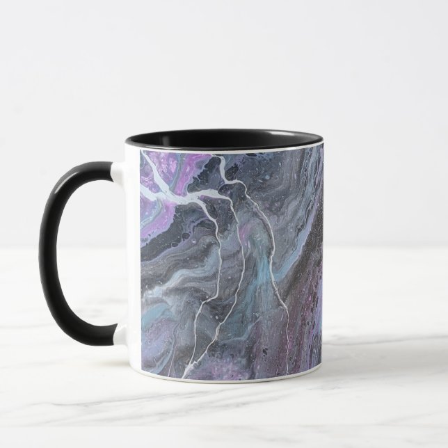 Caneca Abstract Purple & Teal Flow Mug (Esquerda)