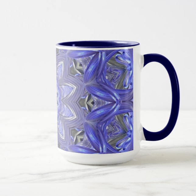 Caneca abstrata do azul (Direita)