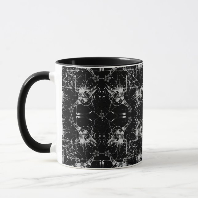 Caneca abstrata do corvo (Esquerda)