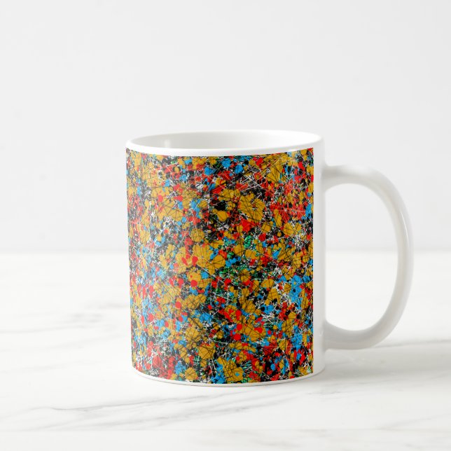 Caneca abstrata do impressão do mundo (Direita)