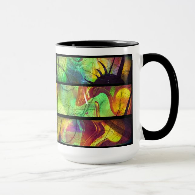 Caneca Abstrata Vidros Pintados (Direita)