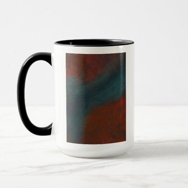 Caneca Abstrato 1: Vermelho e azul (Esquerda)