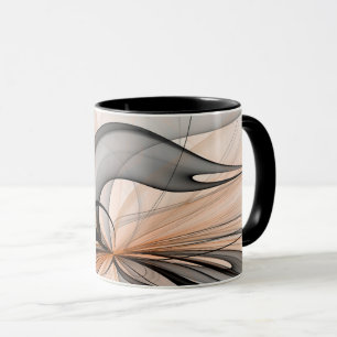 Caneca Abstrato Anthracite Cinza Siena Moderna Arte Fract