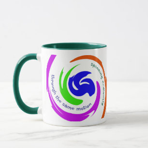 Caneca Abstrato-Arte vibrante motivacional personalizada