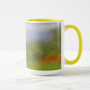Caneca Abstrato Árvores E Encostas