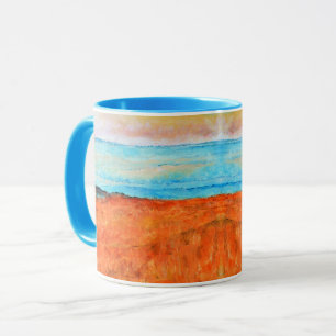 Caneca Abstrato Beach Orange Art