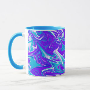 Caneca Abstrato,_Blue_Silky_Sky,_Blue Combo Coffee Mug