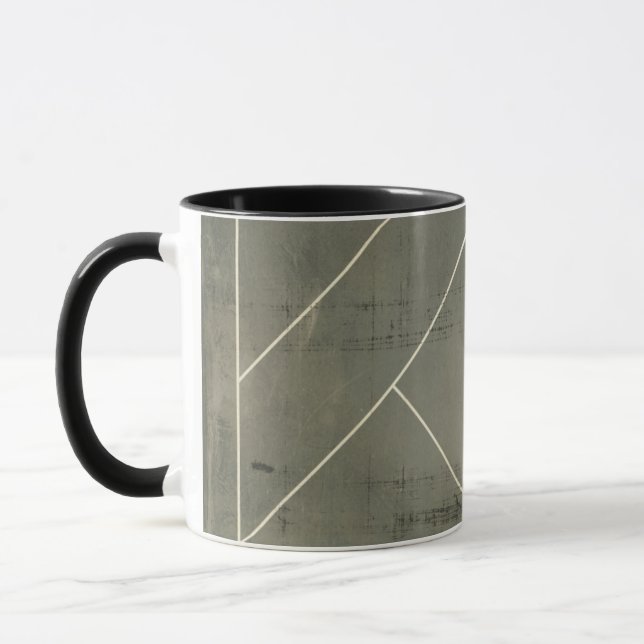 Caneca Abstrato Blueprint com Formas Geométricas (Esquerda)