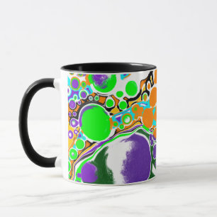 Caneca Abstrato Bubbles Colorida