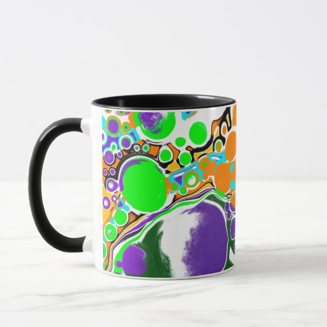 Caneca Abstrato Bubbles Colorida (Esquerda)