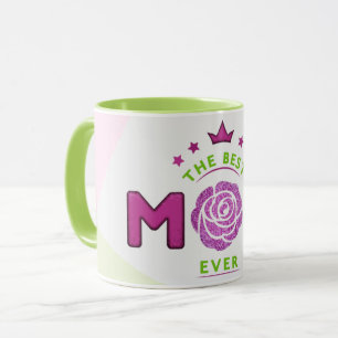 Caneca Abstrato da Melhor Mãe Que Já Teve Café Flor Com G