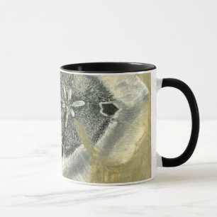 Caneca Abstrato de cabeça de Flor com Textura Glazada