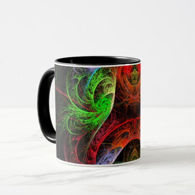 Caneca Abstrato de café carnaval Mug (Frente Esquerda)