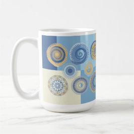 Caneca Abstrato de café com Design em círculo deco