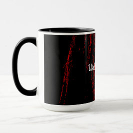 Caneca Abstrato de Café de Cavalo Vermelho