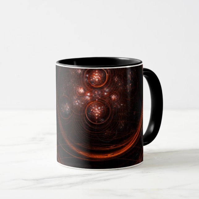 Caneca Abstrato de café de luz estelar (Frente Esquerda)