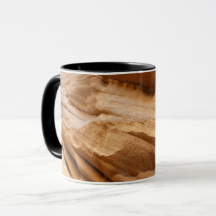 Caneca Abstrato de Fotografia do Zion Canyon Wall II Red