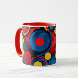 Caneca Abstrato de humor 60s brilhante