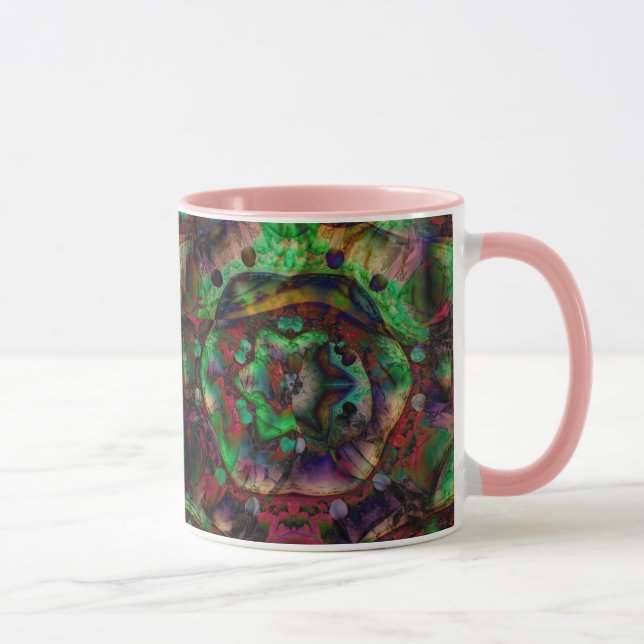 Caneca Abstrato de Intermitência de Flor bonito (Direita)