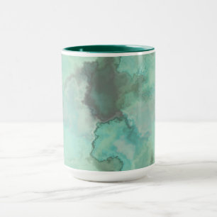 Caneca Abstrato de Mármore Turquesa