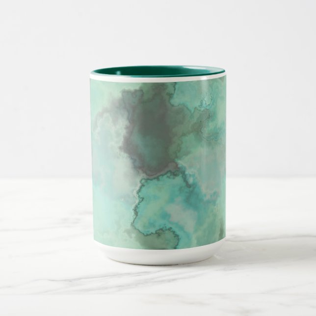 Caneca Abstrato de Mármore Turquesa (Centro)