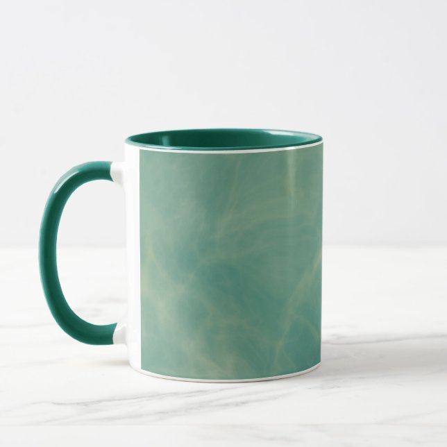 Caneca abstrato de mármore verde (Esquerda)