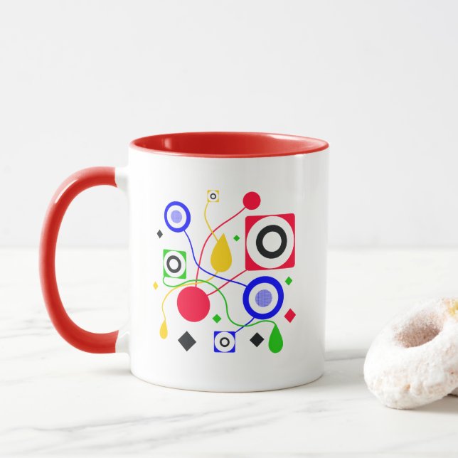 Caneca Abstrato geométrico (Com Donut)