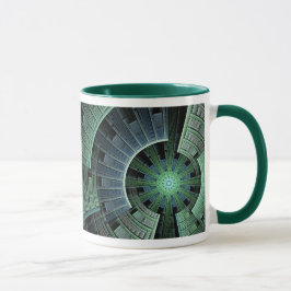 Caneca Abstrato Geométrico de Pod Verde