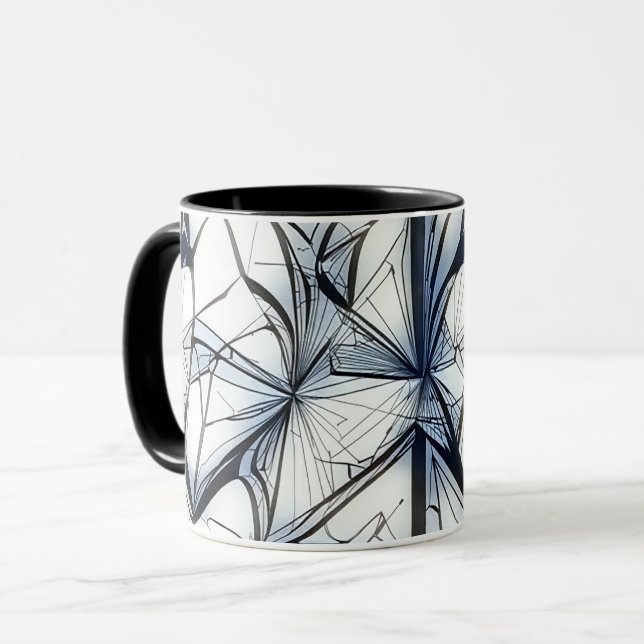 Caneca Abstrato geométrico design- 27- Coffee Mug (Frente Esquerda)
