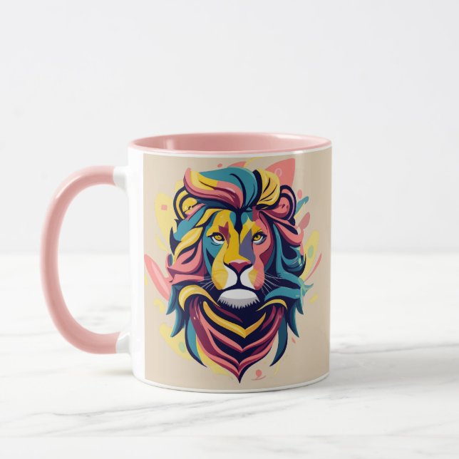 Caneca Abstrato Lion Head Art (Esquerda)