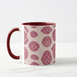 Caneca Abstrato Minimalista de Framboesa