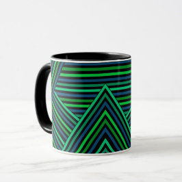 Caneca Abstrato moderno riscado riscas riscado listras az