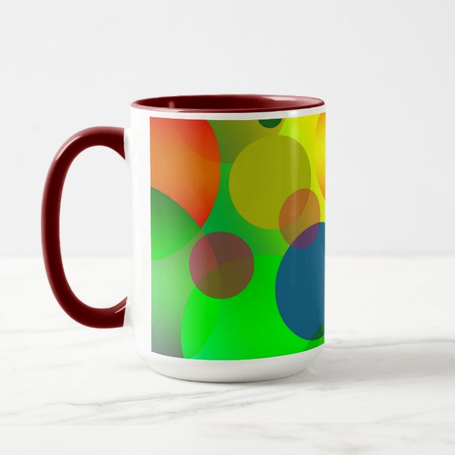 Caneca Abstrato Multicolor Círculos Design -23089 (Esquerda)