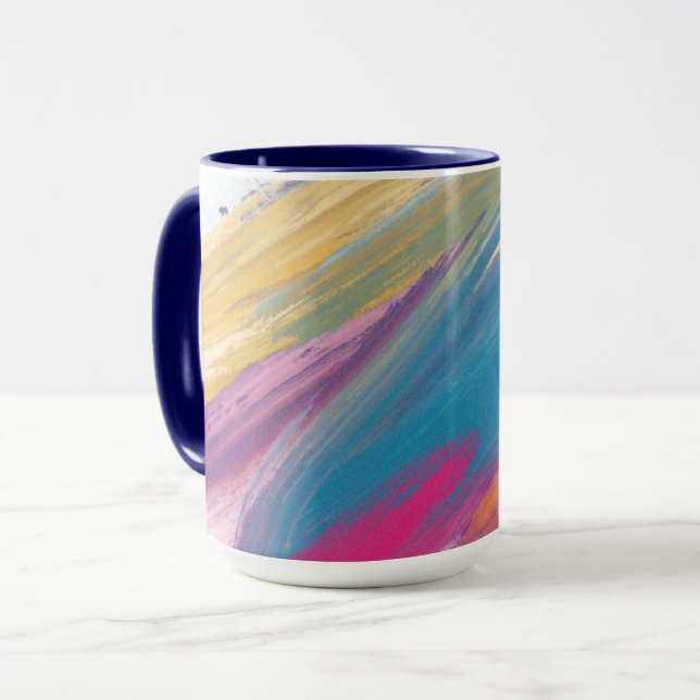 Caneca Abstrato Multicolor Mug (Frente Esquerda)