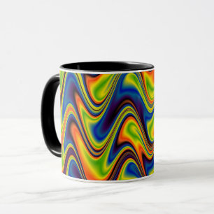 Caneca Abstrato Multicolor Ondulado