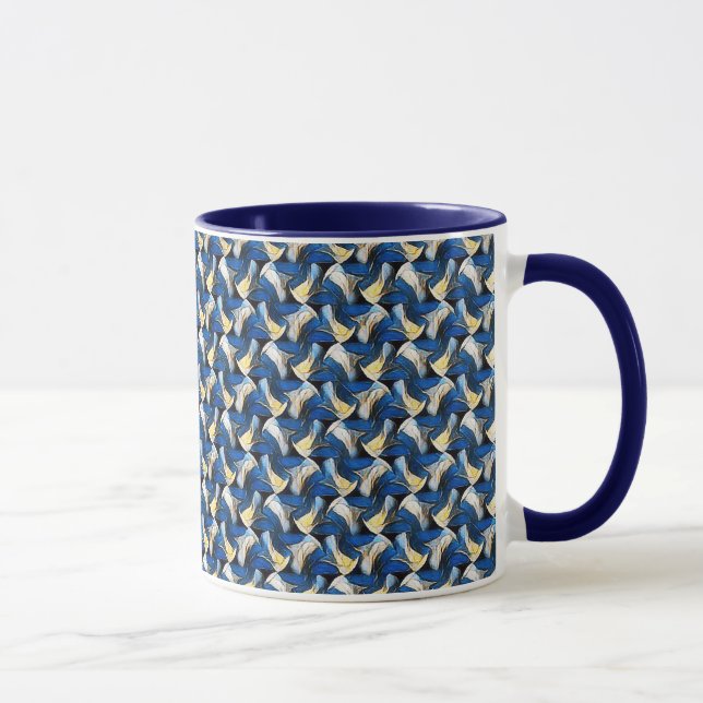 Caneca Abstrato padrão design 1212 - Coffee Mug (Direita)