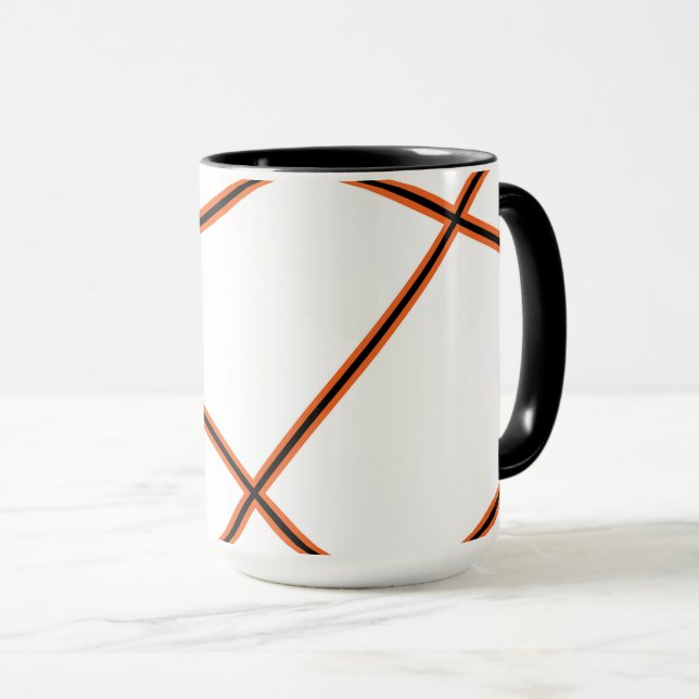 Caneca Abstrato padrão - laranja (Frente Esquerda)