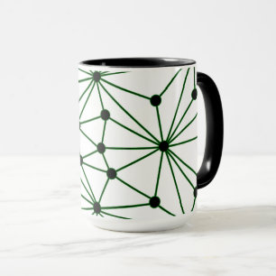 Caneca Abstrato padrão - verde