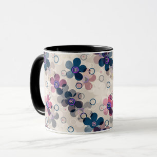 Caneca Abstrato para crianças flores bonitinhas de desenh