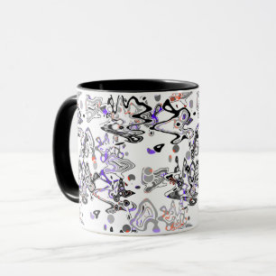 Caneca Abstrato pincel moderno estilizado