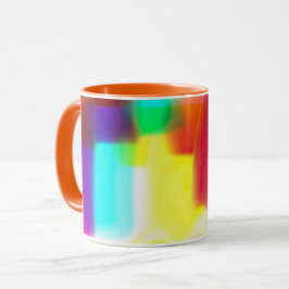 Caneca Abstrato Popart Primário Rainbow Classic Mug, 11 o