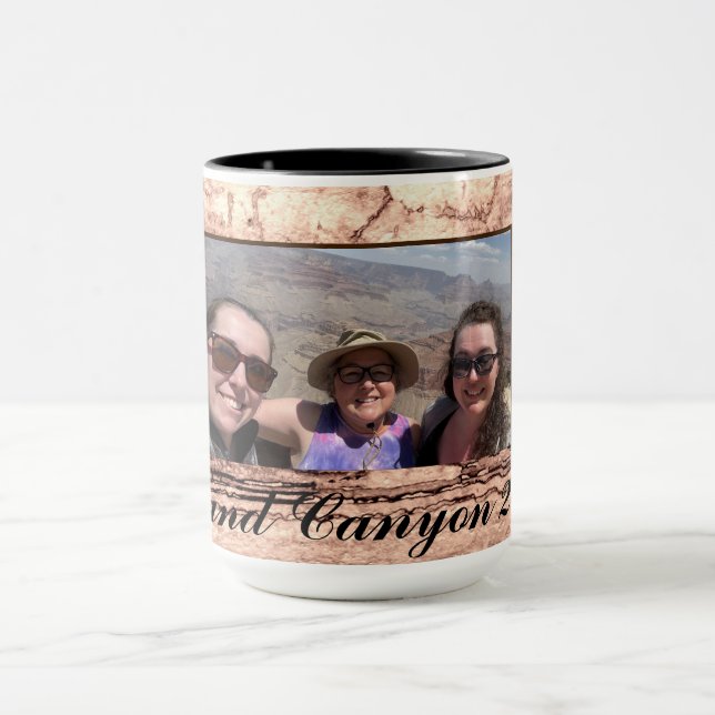 Caneca Abstrato queimado sienna marble granite personaliz (Centro)