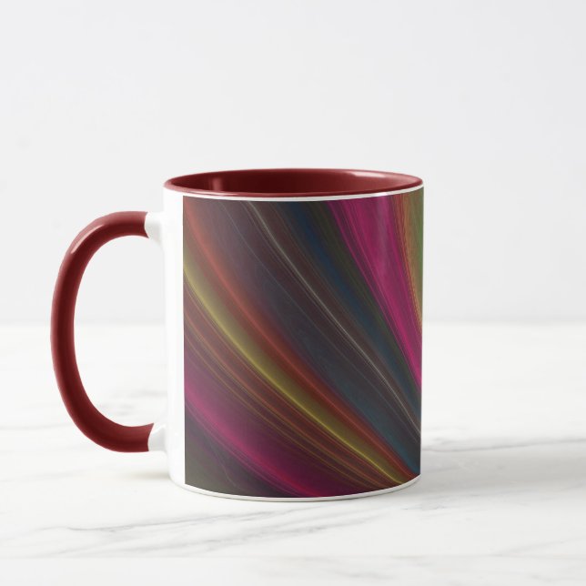 Caneca Abstrato Rainbow Cerâmica Mug (Esquerda)