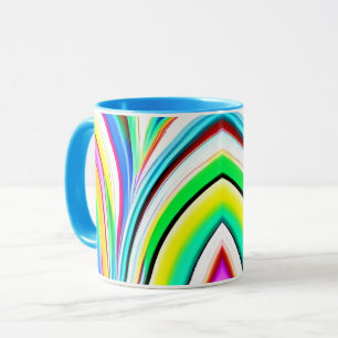 Caneca Abstrato Rainbow Marbled Swirls