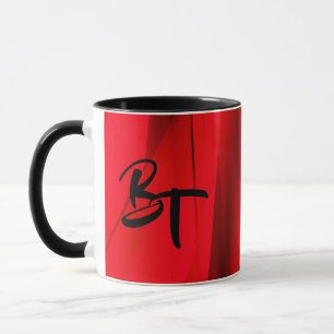 Caneca Abstrato Vermelho Elegante Dramático, Vermelho, M