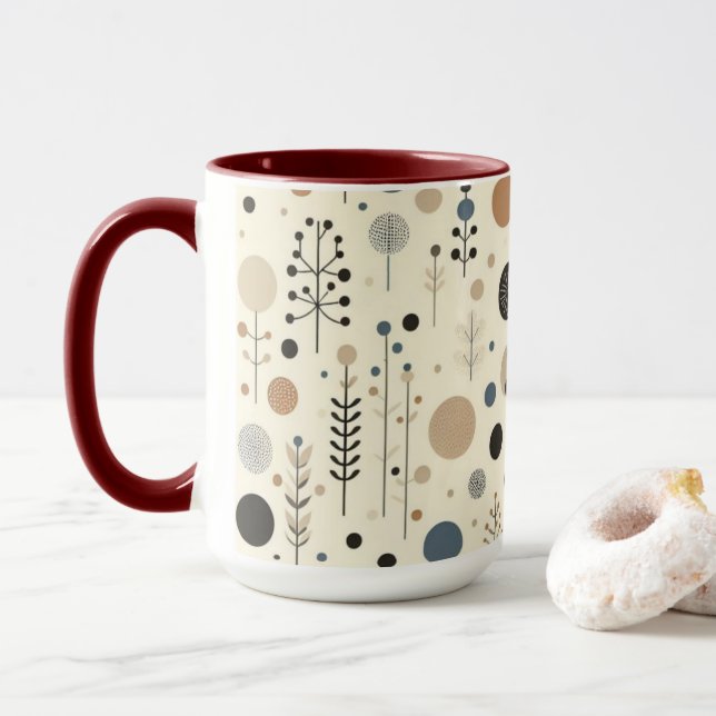 Caneca Abstrato Woodland (Com Donut)