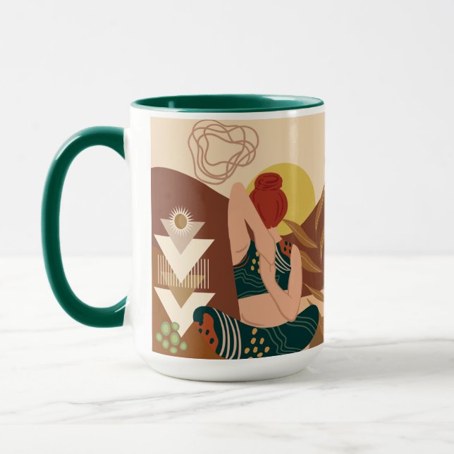 Caneca Abstrato Yoga Pose Coffee Mug (Esquerda)