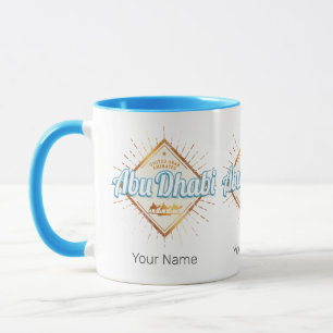 Caneca Abu Dhabi Emirados Árabes Unidos Vintage UAE Desig