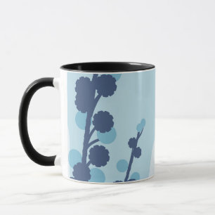 Caneca Acácia Ilustrativa Moderna Dourada Abstrata